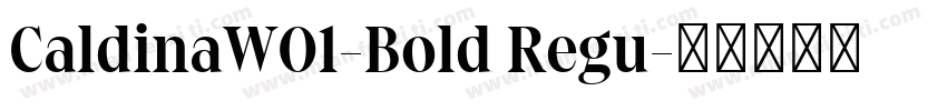 CaldinaW01-Bold Regu字体转换